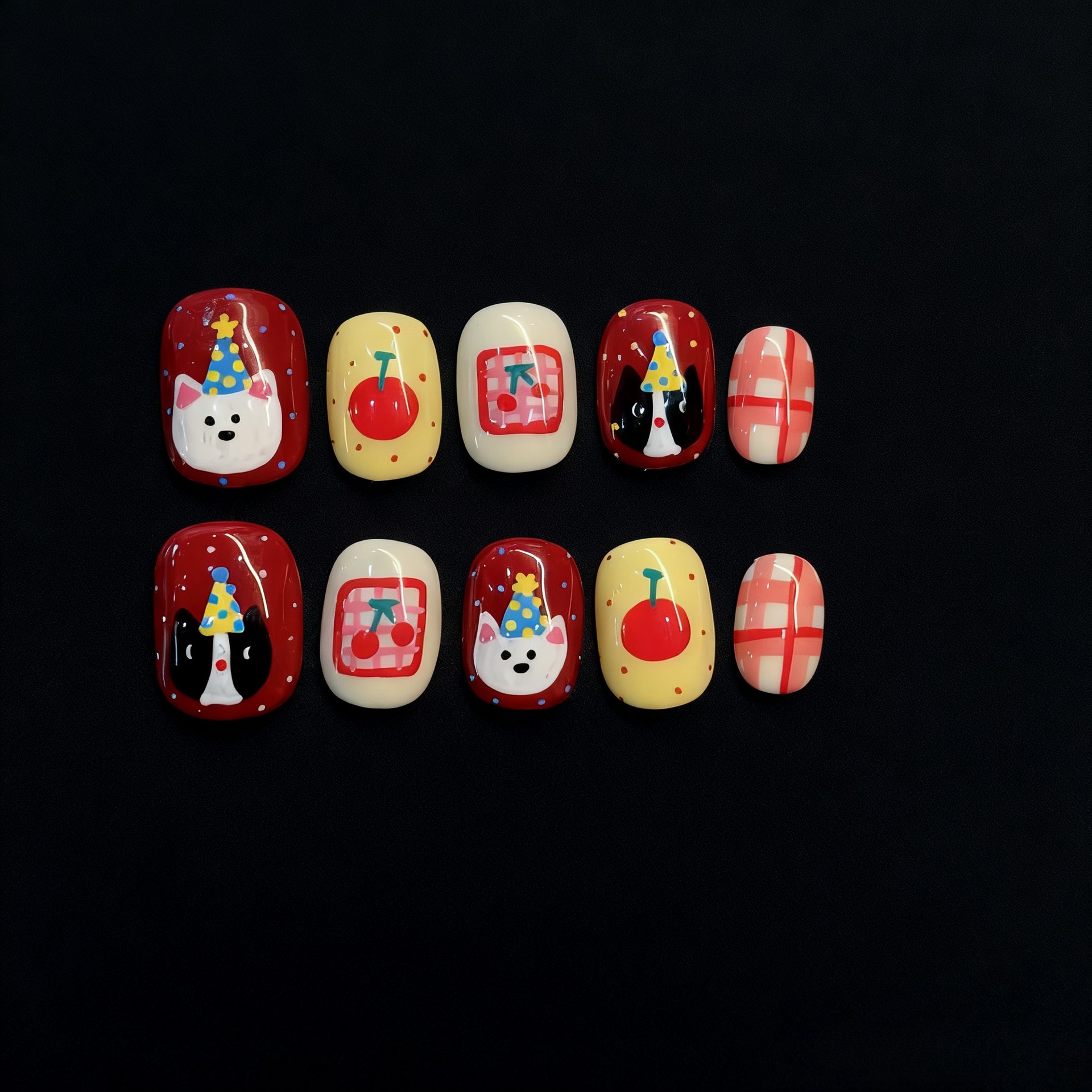 手工穿戴甲2025新款可爱圣诞过年款穿戴甲纯手绘高级感热卖爆款,彩妆/香水/美妆工具,穿戴甲/甲片,淘宝优惠券,粉丝福利购,淘宝优惠卷