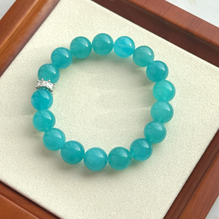 天然莫桑比克冰种天河石原创单圈手串蓝色水晶百搭显白时尚手链女