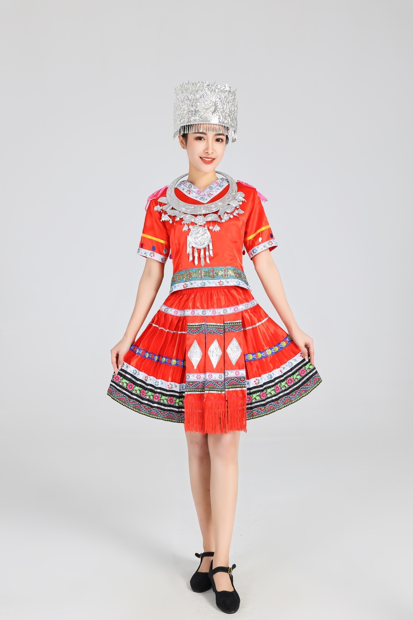 苗族少数民族服装女装土家族民族舞蹈演出服装壮族瑶族侗壮族服饰