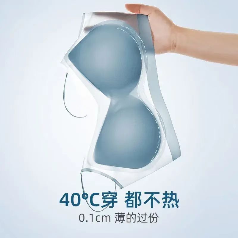 女士内衣2025新款夏季薄款大胸显小胸聚拢运动背心无痕美背文胸女