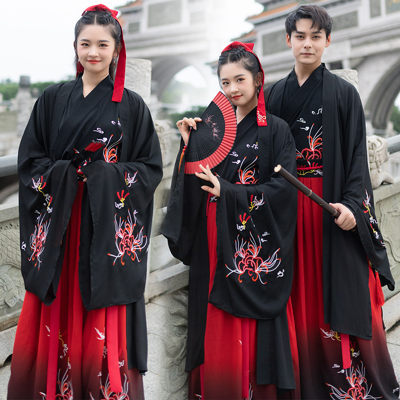 109.80元包邮彼岸花cp中国风飘逸仙气超仙汉服