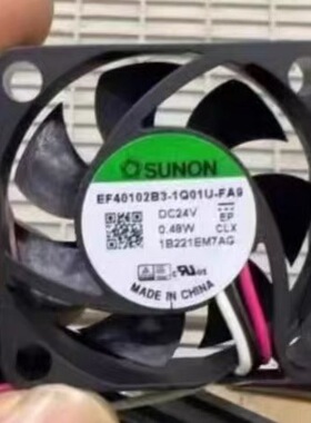 全新建准SUNON EF40102B3-1Q01U-FA9 4厘米DC24V变频器散热风扇