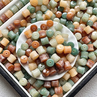 文玩多宝菩提根散珠雕刻六字箴言竹节散籽手工diy菩提手串配件