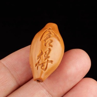 新款橄榄核雕刻舍得单籽手机链吊坠男女文玩手串金刚菩提diy配饰