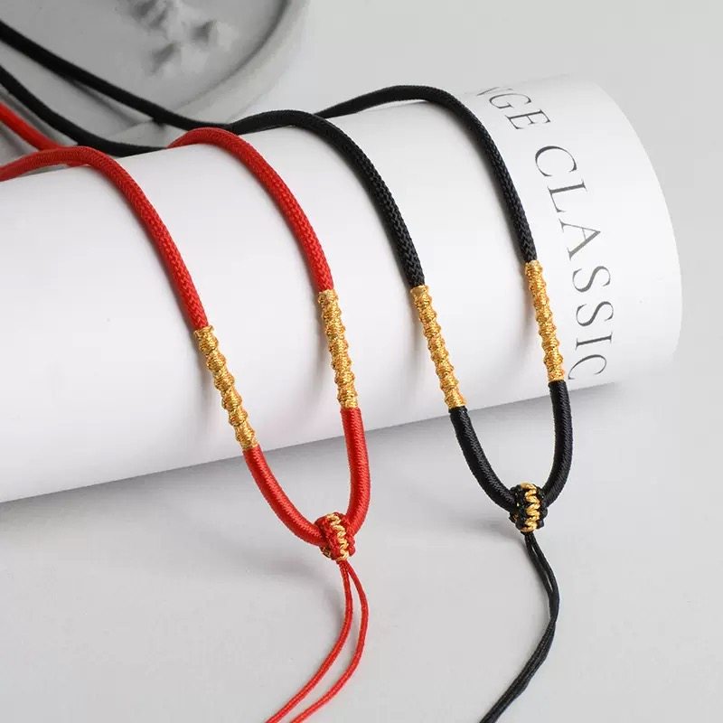 手工编织项链绳吊坠绳黄金玉器蜜蜡挂脖毛衣链男挂坠平安扣绳子