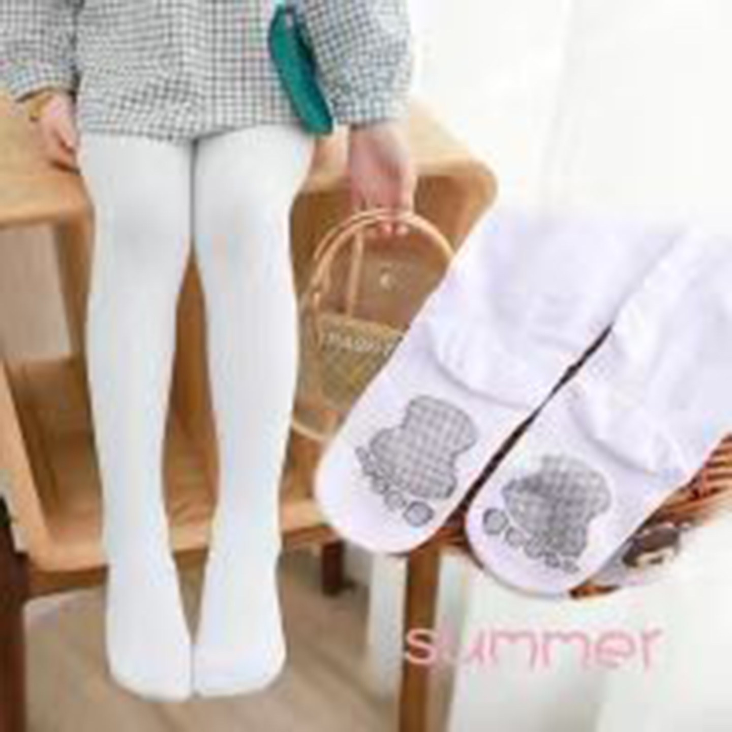 儿童舞蹈袜女童夏季丝袜薄款白色连袜裤练功专用肉色宝宝打底防滑