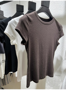 纯色T恤衫 row风天丝棉短袖 女士圆领短袖 2026春夏新款 T恤