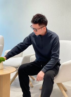 Gesamy格桑米男士加绒半拉链卫衣2025新款韩版男半拉链套头衫外套