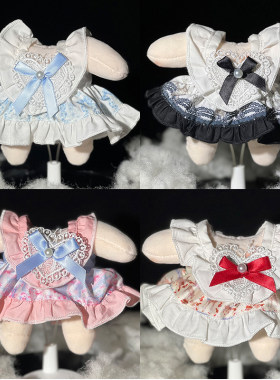 棉花娃娃衣服秋冬娃衣20cm玩偶公仔圣诞过年服装送头饰配件着替