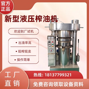 全自动立式液压香油机茶籽带壳核桃压榨机芝麻核桃仁榨油机