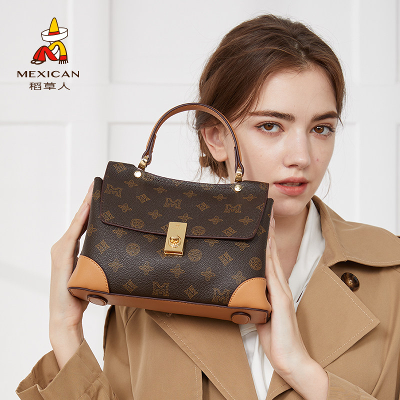 稻草人女包包2021新款秋冬时尚斜挎包正品大容量中年妈妈手提包包