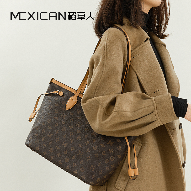 稻草人女包单肩托特包