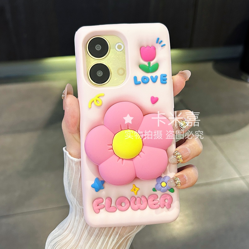 立体花朵支架适用OPPO手机壳新款