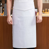 纯色调节松紧卡扣半截围裙餐饮饭店烹饪大师厨师烘焙专用半身围腰