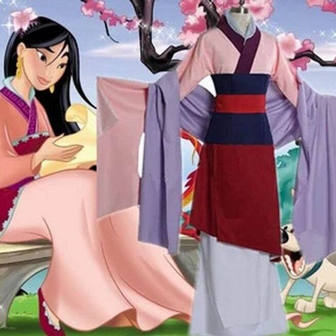 现货影视动漫花木兰cosplay女同款汉服万圣节cos花木兰演出服古装图片
