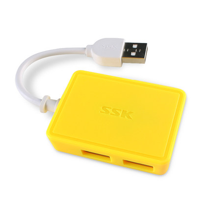 SSK/飚王 SHU200 USB2.0分线器 一拖四 4口集线 电脑扩展分线器