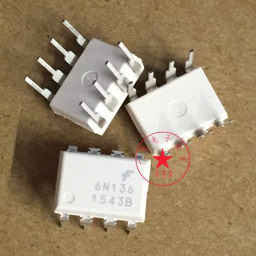 全新原装正品白色光耦 6N136 光电耦合器 光电输出直插DIP-8