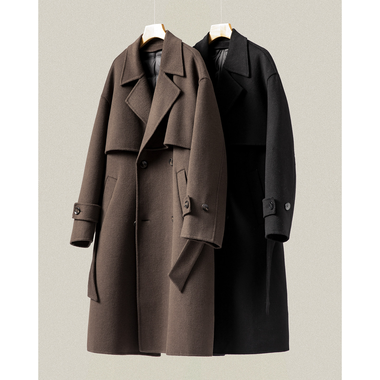 可拆卸白鹅绒羽绒内胆双面呢中长款大衣男士冬季保暖羊毛呢子外套,男装,毛呢大衣,淘宝优惠券,粉丝福利购,淘宝优惠卷