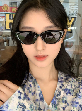 凹造型长方形时尚男女黑色墨镜