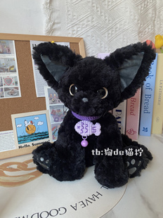 狗de猫柠普莱美猫咪帽子KUKI卡奇玩偶配饰黑色德文卷毛猫衣服礼物