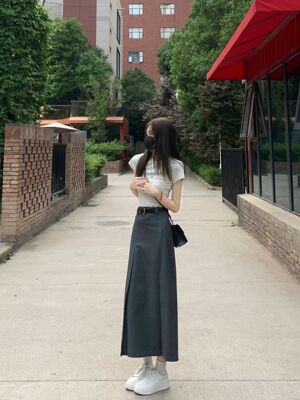 范比伦长裙A字韩版A字型加长