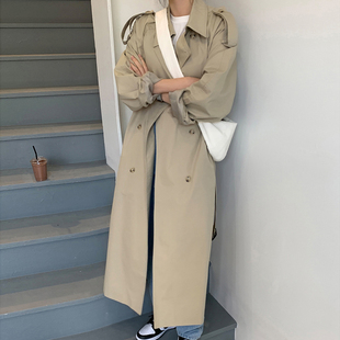 经典风衣外套高个子女2023春秋新款气质流行复古高级感加长款大衣