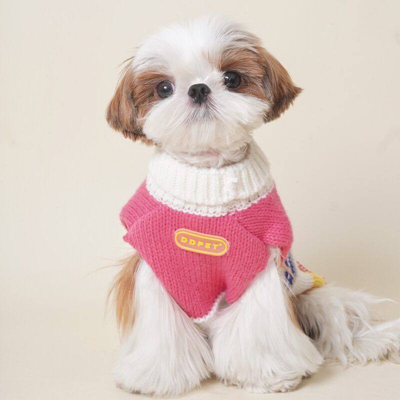 DDPET狗衣服宠物衣服秋冬法斗雪纳瑞比熊西高地西施无袖高领毛衣