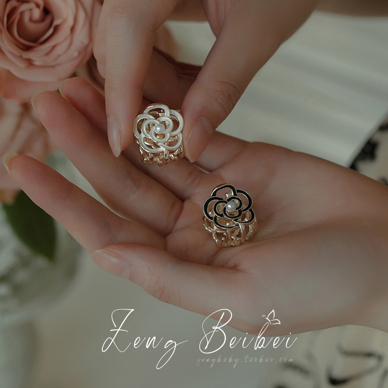 【法式山茶花】精致迷你抓夹