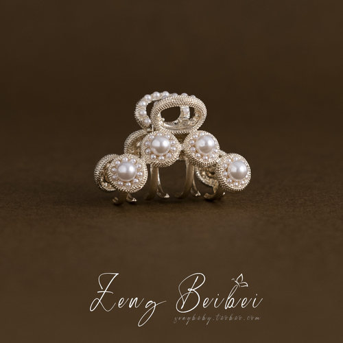 法式风森系刘海半扎发夹子头饰