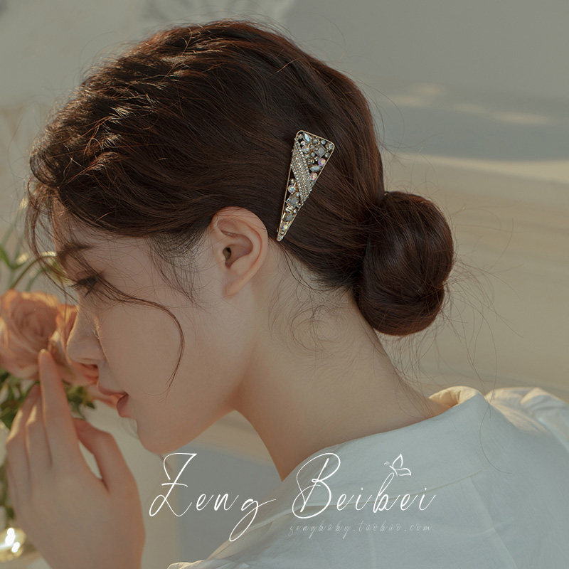 贵妇级超闪发夹  高级感气质刘海夹复古少女发卡子侧边夹超仙头饰