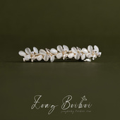 南枝 仙女气质鸭嘴夹发卡子头饰 仙气森系发夹侧边高级刘海夹边夹