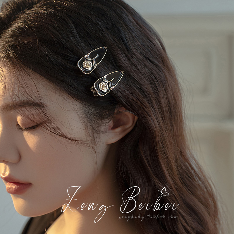 【小众高级黑】玫瑰发夹