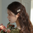 黛西少女 雏菊花朵小发夹刘海前额碎发鸭嘴夹侧边夹发卡发饰 法式