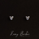 小巧超闪耳环甜美气质百搭耳饰女 法式 曦光里 精致迷你蝴蝶结耳钉