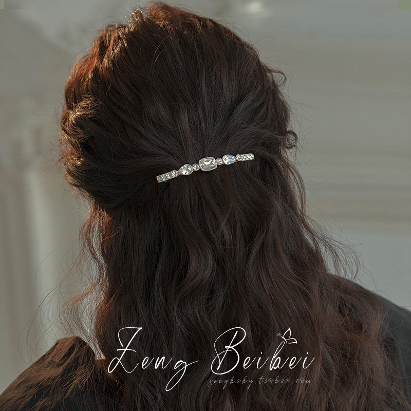 气质宫廷风弹簧夹 重工水钻顶夹后脑勺发卡中号一字夹子横夹发饰,饰品/流行首饰/时尚饰品新,发饰,淘宝优惠券,粉丝福利购,淘宝优惠卷