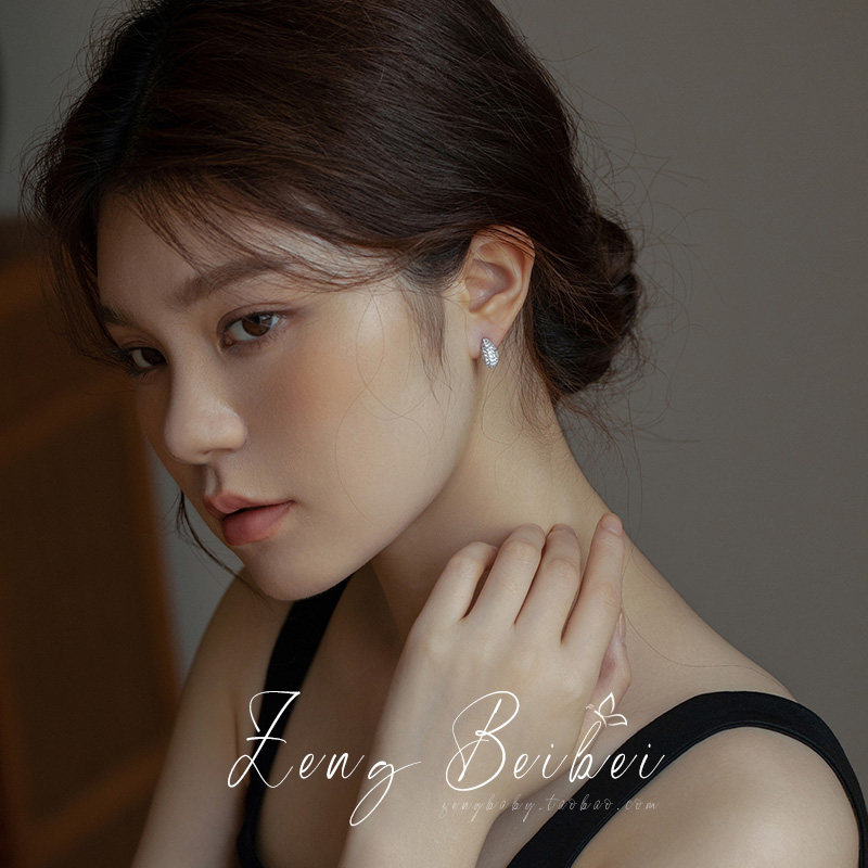 温柔水滴~法式满钻耳钉 复古百搭通勤耳饰小众设计高级感银色耳环,饰品/流行首饰/时尚饰品新,耳钉,淘宝优惠券,粉丝福利购,淘宝优惠卷