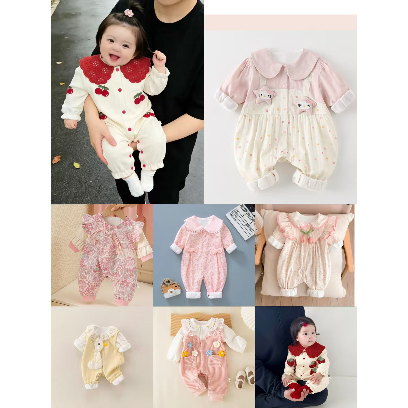 多款春秋季双层连体衣服满月周岁连身衣/爬服/哈衣