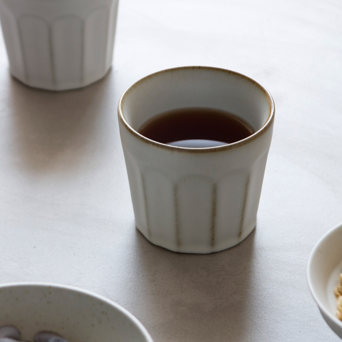 景德镇哑光粗陶汝窑开片牛奶杯