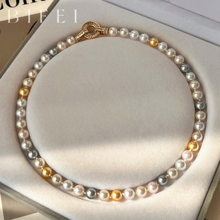 白蝶皇后南阳金珠珍珠项链串珠混彩颈链锁骨链女士高级感2025新款