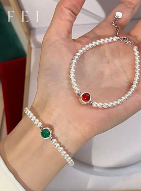 4mm小米珠天然玛瑙手链女手饰