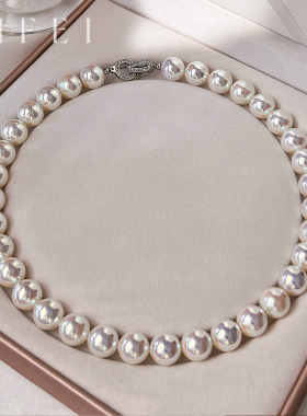 akoya天女珍珠项链镶钻海秀儿颈链2025新款锁骨链轻奢气质高级感