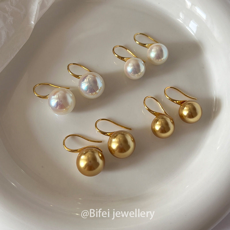 碧妃南洋珍珠耳钉akoya高跟耳饰