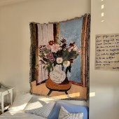 flowers Henri 花瓶毛毯挂毯 vase with Matisse 马蒂斯