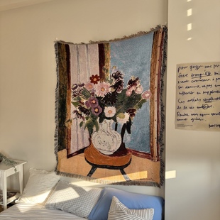 Matisse flowers 马蒂斯 with 花瓶毛毯挂毯 vase Henri