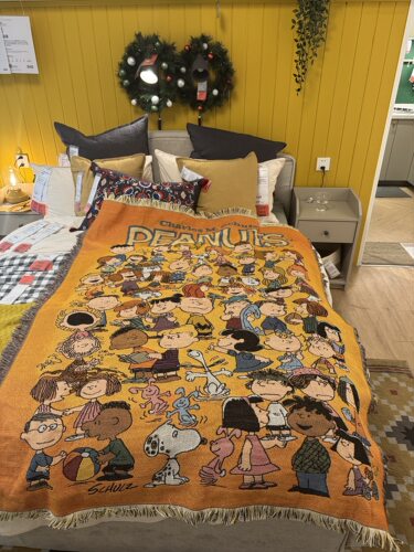 Peanuts 美式复古博主卡通史努比卧室布置毯子盖毯