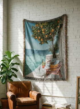 地中海意大利阿马尔菲小镇 Amalfi Coast 柠檬树风景挂毯