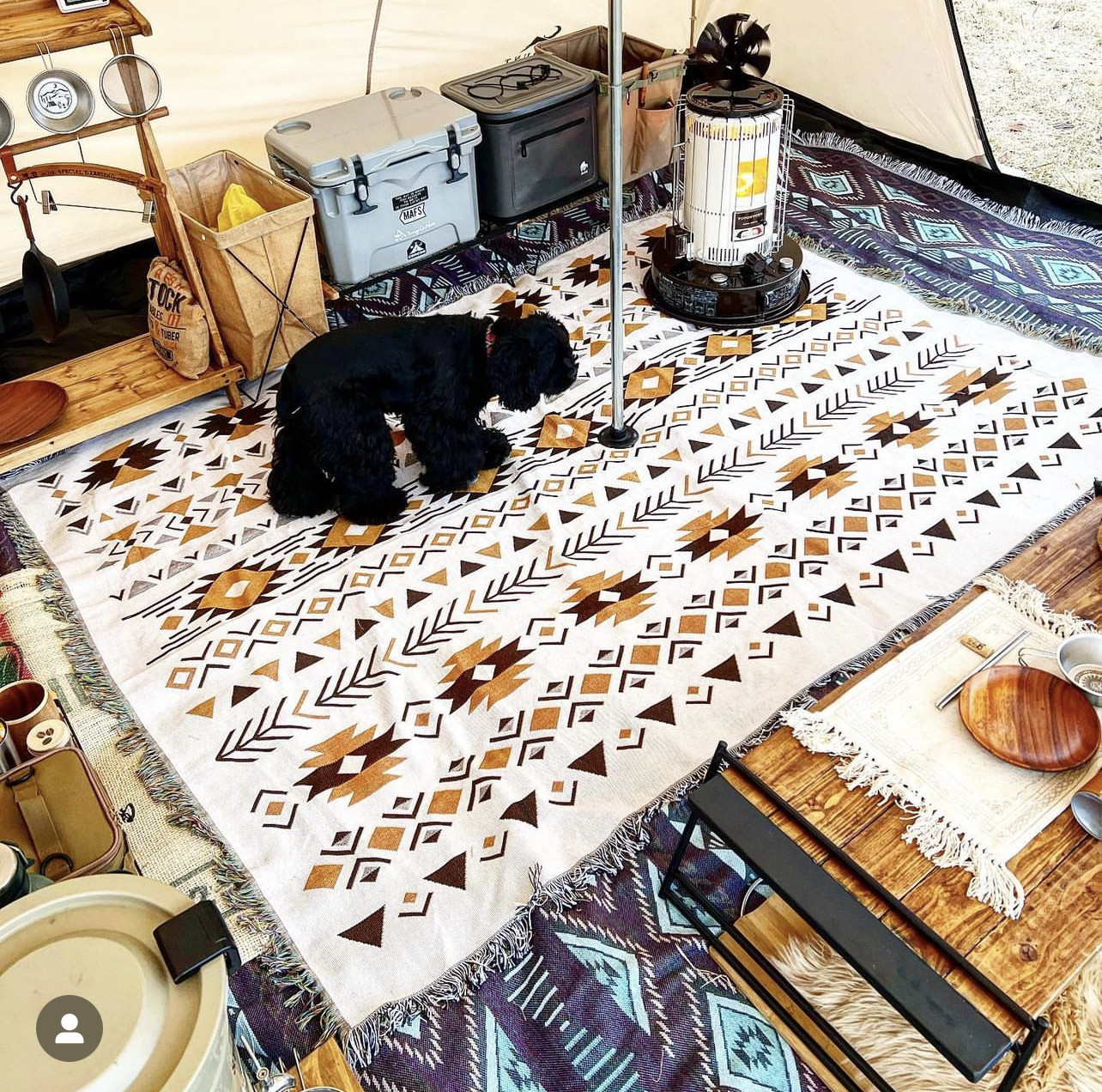 露营glamping沙发毯毛毯海边野餐