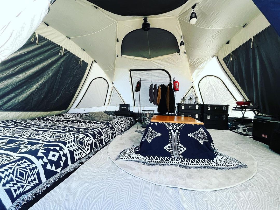 帐篷露营黑白格北欧个性装饰沙发毯民族风艺术盖毯