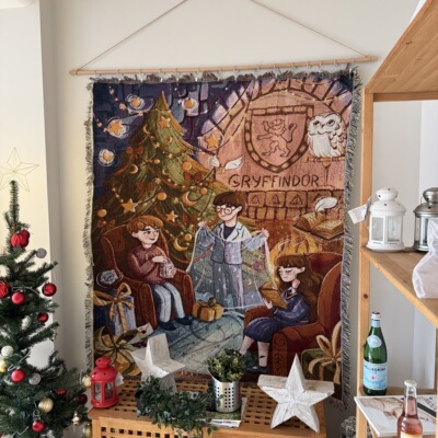Gryffindor 哈利·波特  霍格沃茨的圣诞节 格兰芬多 挂毯