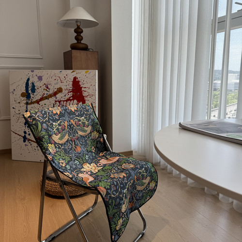 外贸订单大英博物馆Morris草莓小偷文艺办公椅套餐桌椅套48*90cm